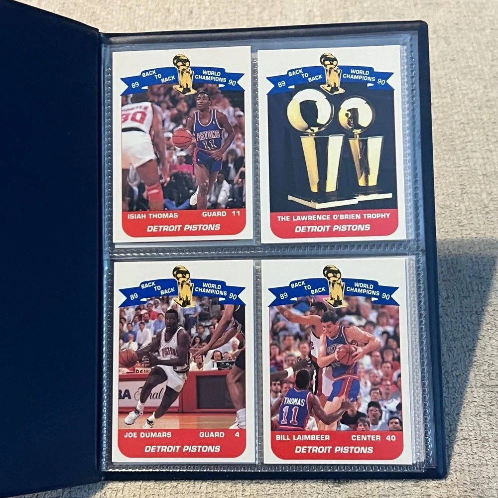 1990 Detroit Pistons NBA Hoops Unocal 76 Commemorative Championship Card Set